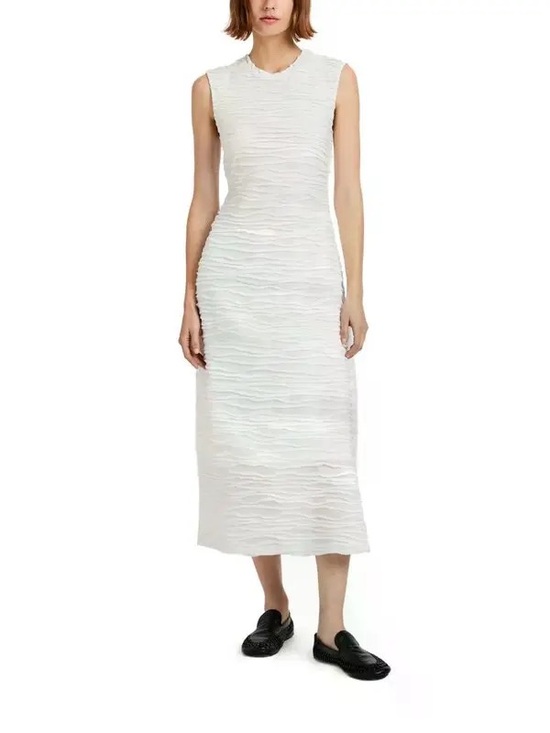 Proenza Schouler Dresses & Skirts - Proenza Schouler White Textured Sleeveless Midi Dress